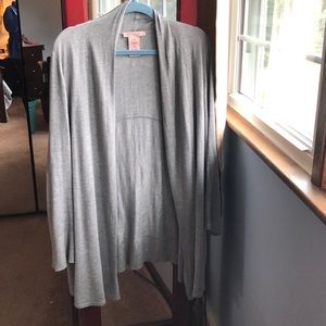 Women’s Plus Size Grey Open Cardigan